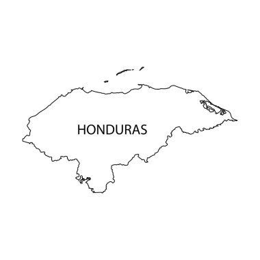 Honduras harita simgesi vektör illüstrasyon arkaplanı
