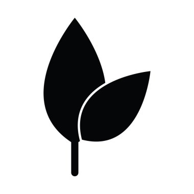 Yaprak simgesi vektör şablonu tasarımı