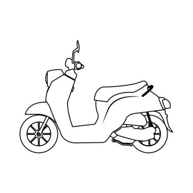 Motosiklet simgesi vektör çizim şablonu tasarımı