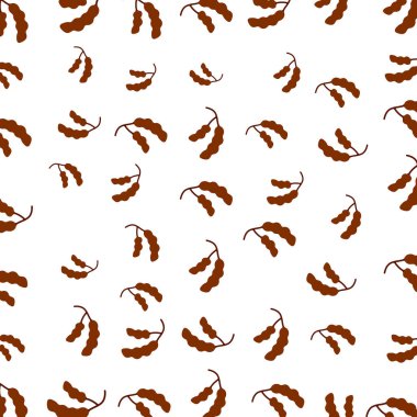 Beyaz arkaplan üzerinde Tamarind olan kusursuz desen