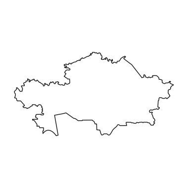 Kazakistan harita simgesi resimleme sembolü tasarımı