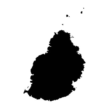 Mauritius haritası simge vektör tasarımı