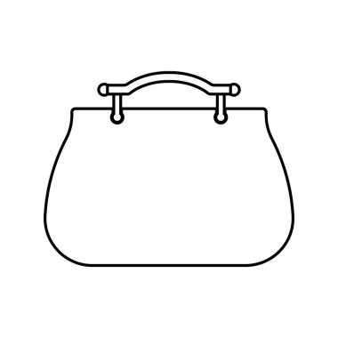 Tote bag simgesi vektör illüstrasyon tasarımı