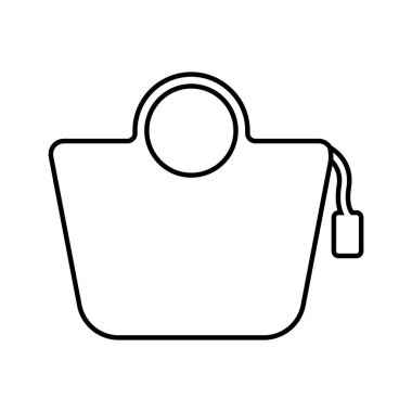 Tote bag simgesi vektör illüstrasyon tasarımı