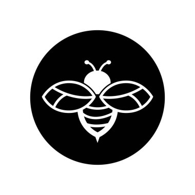 Arı logosu illüstrasyon sembolü tasarımı