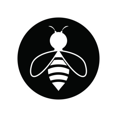 Arı logosu illüstrasyon sembolü tasarımı