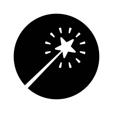 Sihirli çubuk simgesi vektör tasarımı