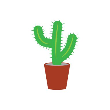 Kaktüs simgesi illüstrasyon tasarımı