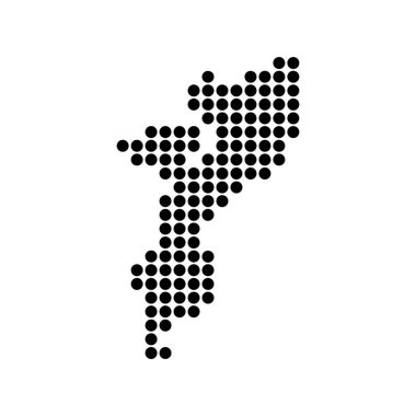 Mozambik harita simgesi tasarımı