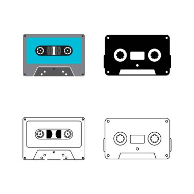 Kaset logo vektör tasarımı