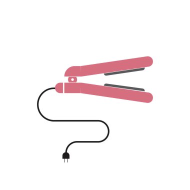 Saç Düzleştirici simge vektör sembolü tasarımı