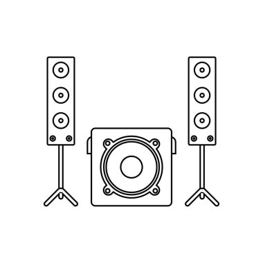 Ses sistemi simgesi vektör tasarımı