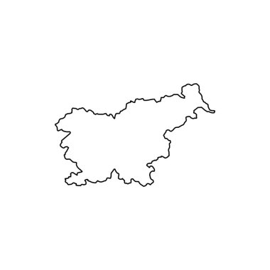 Slovenya harita ikonu illüstrasyon sembolü tasarımı