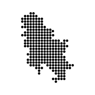 Sırbistan harita simge tasarımı