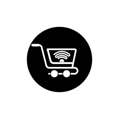 Alışveriş arabası simgesi çizimi