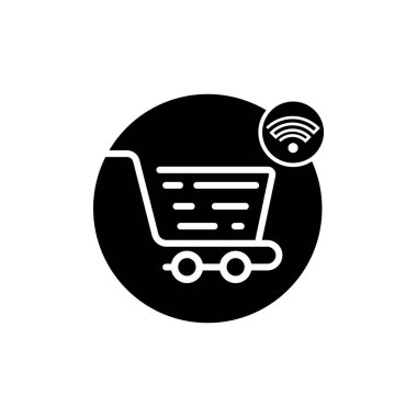 Alışveriş arabası simgesi çizimi