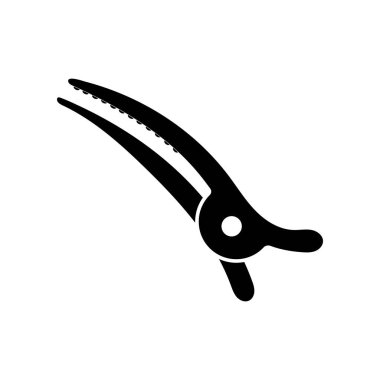 Saç tokası simgesi vektör çizimi izole işaret sembolü