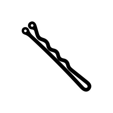 Saç tokası simgesi vektör çizimi izole işaret sembolü