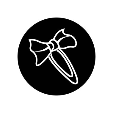 Saç tokası simgesi vektör çizimi izole işaret sembolü