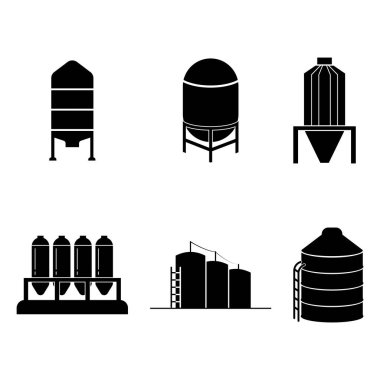 silo simgesi illüstrasyon tasarımı