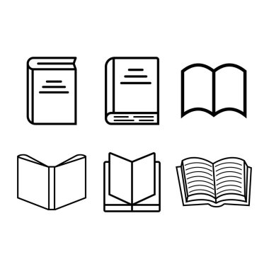kitap simgesi ögesi basit tasarım