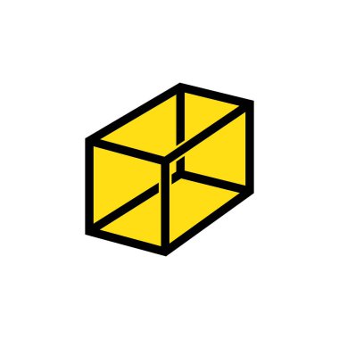 küp simgesi çizimi ögesi tasarımı