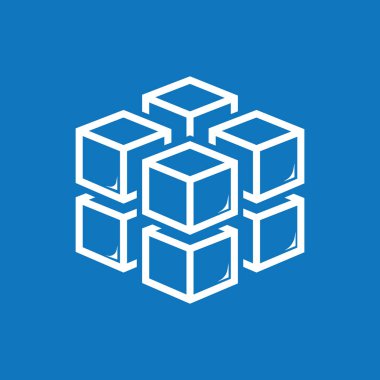 küp simgesi çizimi ögesi tasarımı