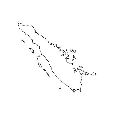Endonezya adalarından biri olan Sumatra adası için harita simgesi
