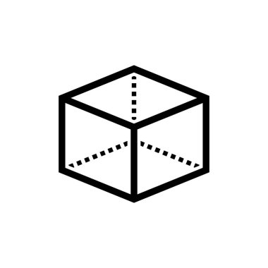 küp simgesi çizimi ögesi tasarımı