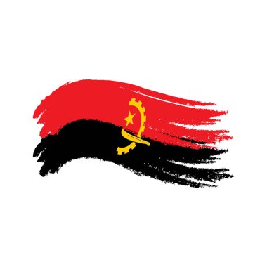 Angola bayrak logosu illüstrasyon unsuru tasarımı