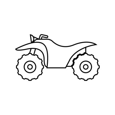 ATV araç simgesi illüstrasyon unsuru tasarımı