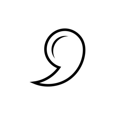 virgül sembolü resmetme ögesi tasarımı