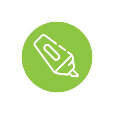 İşaretleyici düz simge illüstrasyon unsuru tasarımı