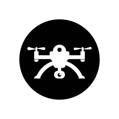 Drone illüstrasyon simgesi logo tasarımı