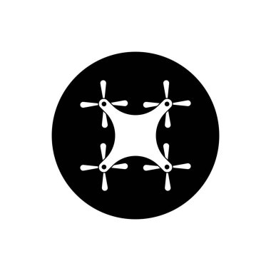 Drone illüstrasyon simgesi logo tasarımı