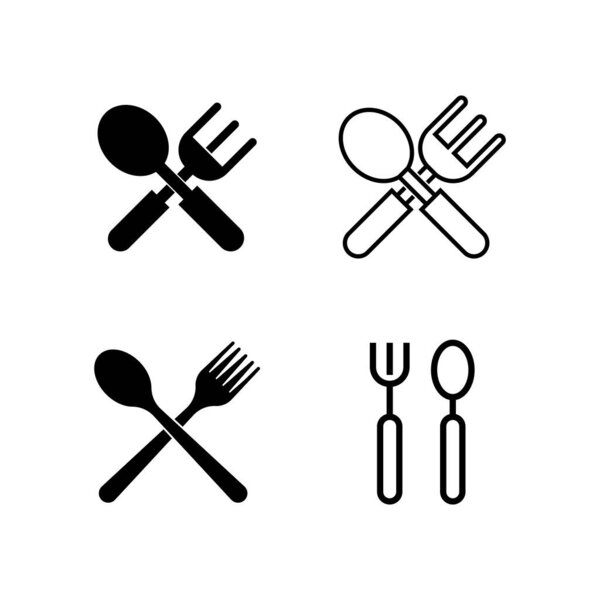 Конструкция иконки ложки вилки