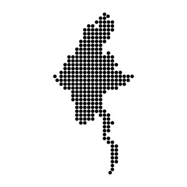 Myanmar harita simgesi vektör illüstrasyon şablonu tasarımı