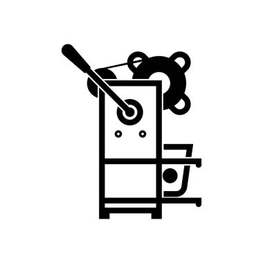 Baskı İçeceği Simgesi Element Tasarımı için Mühürleme veya Aracı