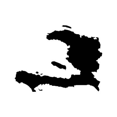 Haiti Harita İllüstrasyon Simgesi Tasarımı