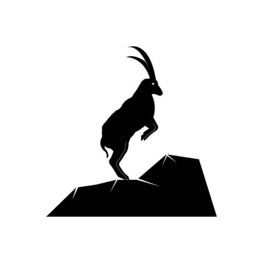 Keçi Logosu Şablon Element Tasarımı