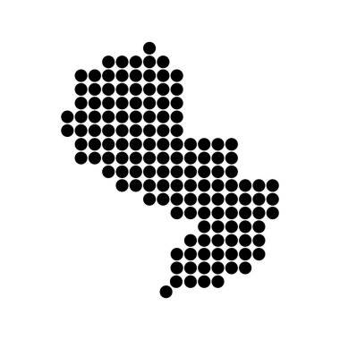 Paraguay Harita İllüstrasyon Simgesi Tasarımı