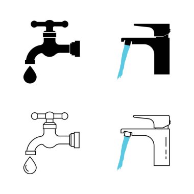 Musluk Illustration Element Logosu Tasarımı