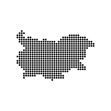 Bulgaristan Harita Simgesi, Vektör İllüstrasyon Sembol Tasarımı