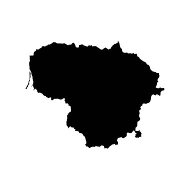 Litvanya Haritası Simge İllüstrasyon Element Tasarımı