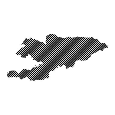 Kırgızistan Harita Simge İllüstrasyon Element Tasarımı