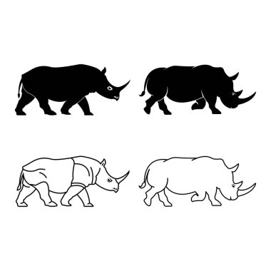 Gergedan simgesi Resim Element Tasarımı