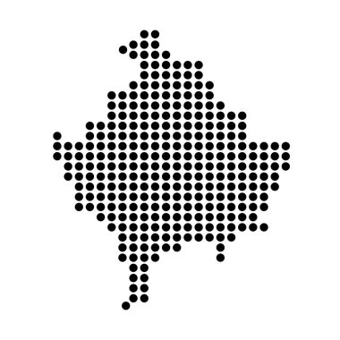 Kosova Haritası Simge İllüstrasyon Element Tasarımı