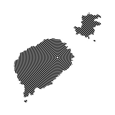 Sao Tome ve Principe Harita Simgesi Simge Tasarımı