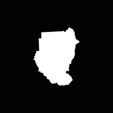 Sudan Harita Simgesi İllüstrasyon Element Tasarımı