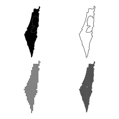 İsrail Harita Simgesi Element Tasarımı